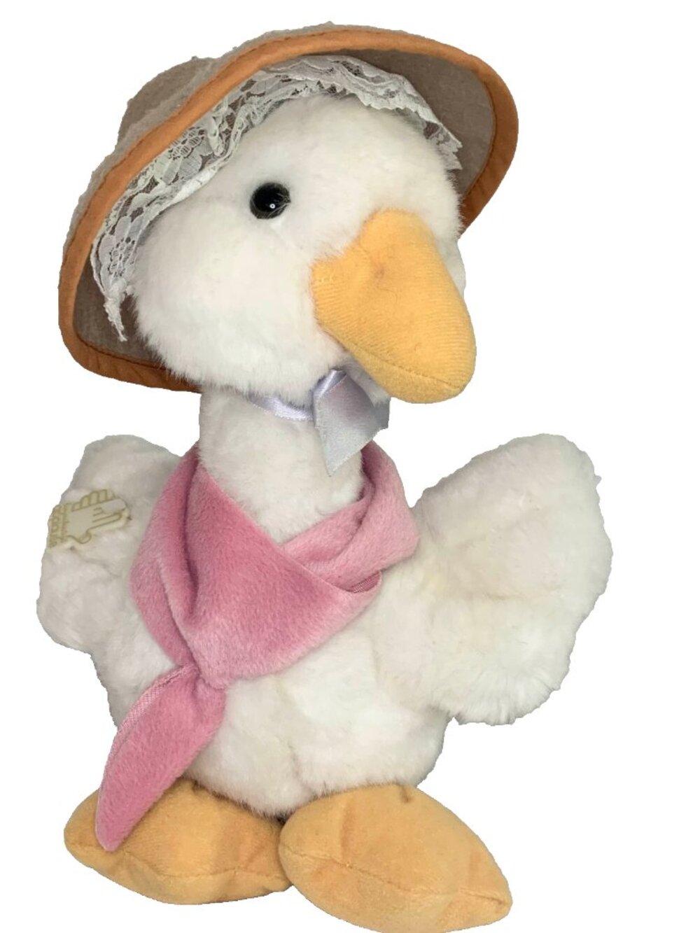 Vintage 1988 Applause Mother Goose Rattle Plush 12" Bonnet Shawl #15325